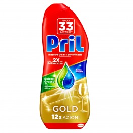 Pril Gold Gel Sciogli Grasso per Lavastoviglie - Flacone da 600 ml