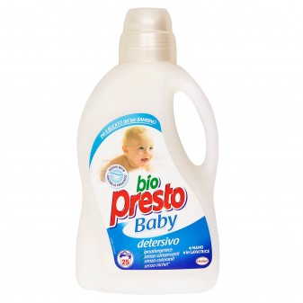 Bio Presto Baby Detersivo Liquido per Lavaggio a Mano o Lavatrice Ipoallergenico - Flacone da 1,5 Litri