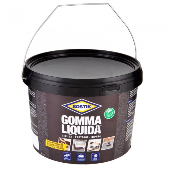 Bostik Gomma Liquida 100% Impermeabile - Barattolo da 5 Litri Bostik Gomma Liquida 100% Impermeabile - Barattolo da 5 Litri