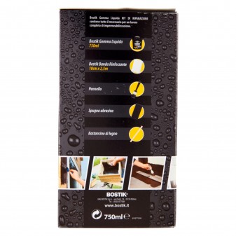 Bostik Kit di Riparazione Gomma Liquida Impermeabile Banda