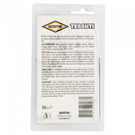 Bostik Tessuti Adesivo Rapido per Stoffe 50g