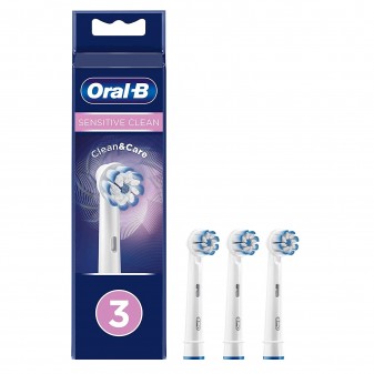 Oral-B Sensitive Clean Testine di Ricambio per Spazzolino Elettrico - Confezione da 3 testine