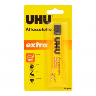 UHU Extra Attaccatutto Gel Incollante Universale - Tubetto da 20ml
