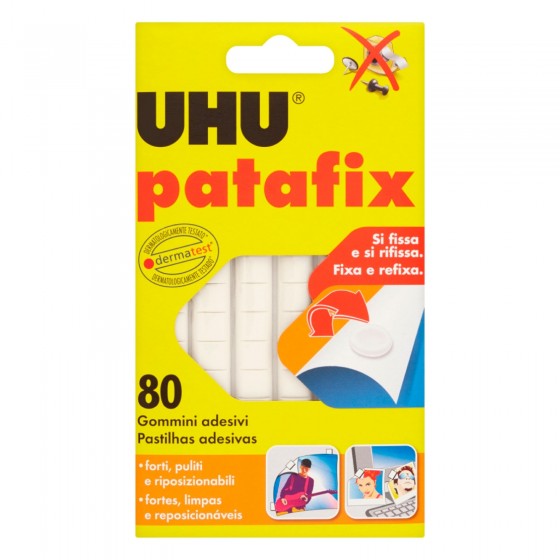 UHU Patafix Gomma Adesiva Removibile - Confezione da 80 Gommini UHU Patafix Gomma Adesiva Removibile - Confezione da 80 Gommini