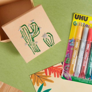 UHU Glitter Glue Original Colla a Penna - Blister da 6 Tubetti