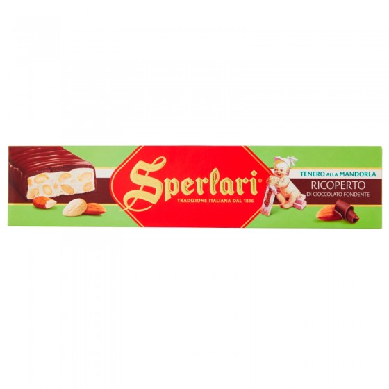 Sperlari Torrone Tenero alla Mandorla Ricoperto di Cioccolato Sperlari Torrone Tenero alla Mandorla Ricoperto di Cioccolato