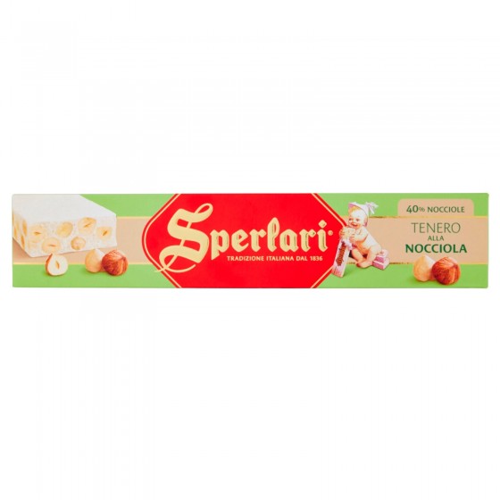 Sperlari Torrone Tenero alla Nocciola Senza Glutine da 250g Sperlari Torrone Tenero alla Nocciola Senza Glutine da 250g