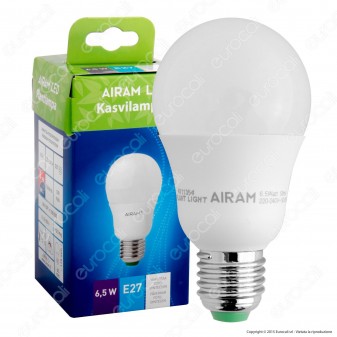 Bot Lighting Airam Lampadina LED E27 6,5W Bulb A60 Per la Crescita