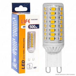 Life Lampadina LED 4W Tubolare G9 Ceramica - mod. 39.931242C / 39.931242N / 39.931242F