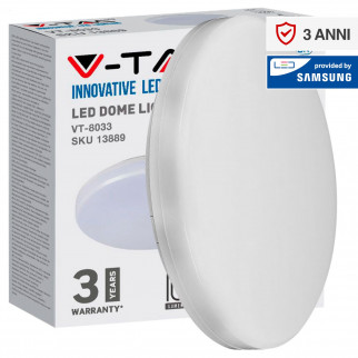 V-Tac VT-8033RD Plafoniera LED 15W Forma Circolare Chip Samsung IP44