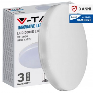 V-Tac VT-8066RD Plafoniera LED 25W Forma Circolare Chip Samsung IP44 - SKU 13929 / 13939 / 13949