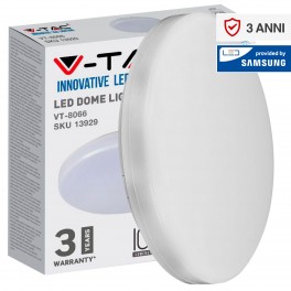 V-Tac VT-8066RD Plafoniera LED 25W Forma Circolare Chip Samsung IP44 - SKU 13929 / 13939 / 13949