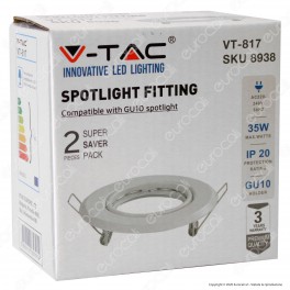 V-Tac VT-817 Portafaretto Orientabile Rotondo da Incasso per