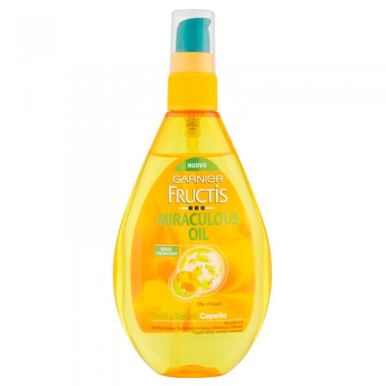 Garnier Fructis Miraculous Oil Olio Mille Usi per Capelli - Flacone Garnier Fructis Miraculous Oil Olio Mille Usi per Capelli - Flacone