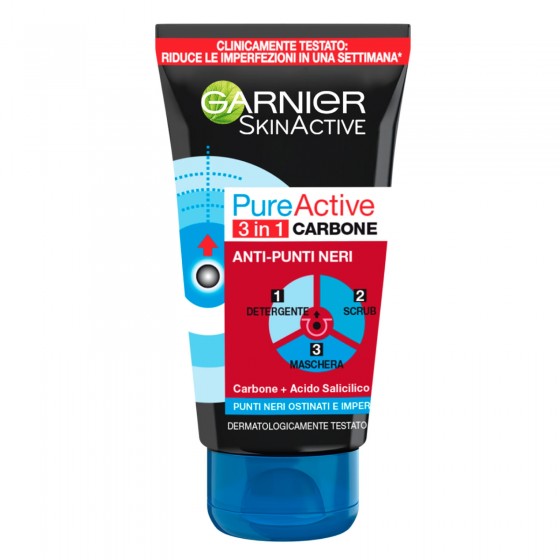 Garnier SkinActive Pure Active Trattamento 3in1 al Carbone Anti Punti Garnier SkinActive Pure Active Trattamento 3in1 al Carbone Anti Punti