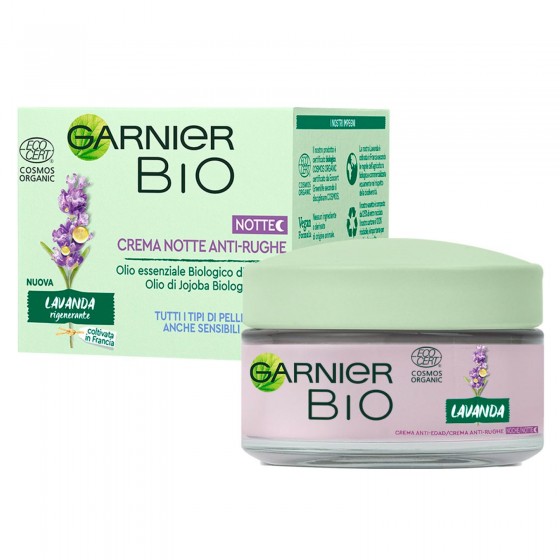 Garnier Bio Crema Notte Rigenerante Anti Rughe alla Lavanda - Garnier Bio Crema Notte Rigenerante Anti Rughe alla Lavanda -