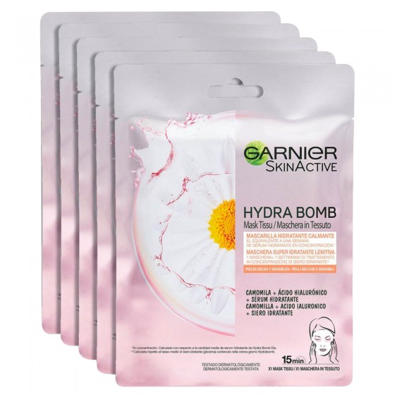 Garnier SkinActive Maschera in Tessuto Hydra Bomb Camomilla - Garnier SkinActive Maschera in Tessuto Hydra Bomb Camomilla -
