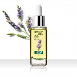Garnier Bio Olio Viso Illuminante Levigante alla Lavanda - Boccetta