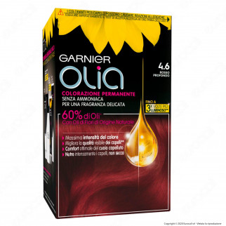 Garnier Olia Tinta Permanente per Capelli 4.6 Rosso Profondo Senza