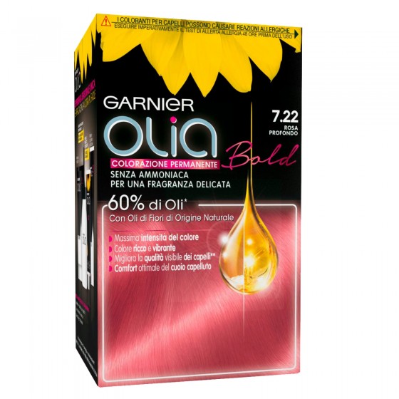Garnier Olia Bold Tinta Permanente per Capelli 7.22 Rosa Profondo Garnier Olia Bold Tinta Permanente per Capelli 7.22 Rosa Profondo