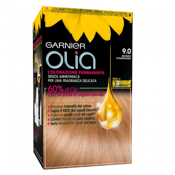Garnier Olia Tinta Permanente per Capelli 9.0 Biondo Chiarissimo Garnier Olia Tinta Permanente per Capelli 9.0 Biondo Chiarissimo