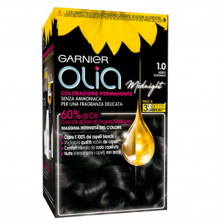 Garnier Olia Midnight Tinta Permanente per Capelli 1.0 Nero Intenso
