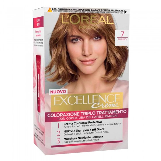 L'Oréal Paris Excellence Colorazione Permanente 7 Biondo Triplo L'Oréal Paris Excellence Colorazione Permanente 7 Biondo Triplo