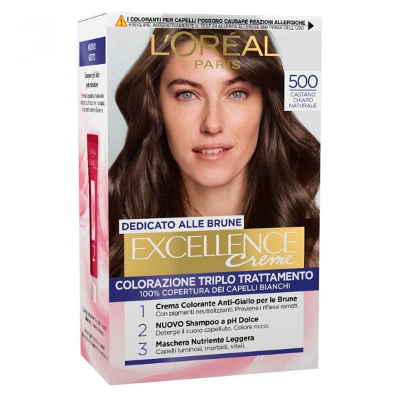 L'Oréal Paris Excellence Colorazione Permanente 500 Castano Chiaro L'Oréal Paris Excellence Colorazione Permanente 500 Castano Chiaro