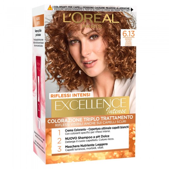 L'Oréal Paris Excellence Colorazione Permanente 6.13 Biondo Scuro L'Oréal Paris Excellence Colorazione Permanente 6.13 Biondo Scuro