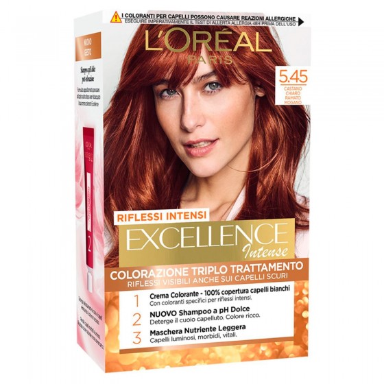 L'Oréal Paris Excellence Colorazione Permanente 5.45 Castano Chiaro L'Oréal Paris Excellence Colorazione Permanente 5.45 Castano Chiaro