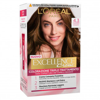 L'Oréal Paris Excellence Colorazione Permanente 4.3 Castano Dorato