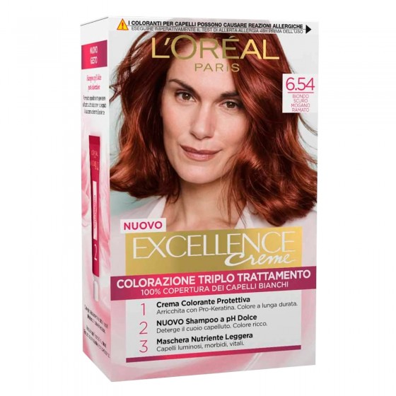 L'Oréal Paris Excellence Colorazione Permanente 6.54 Biondo Scuro L'Oréal Paris Excellence Colorazione Permanente 6.54 Biondo Scuro