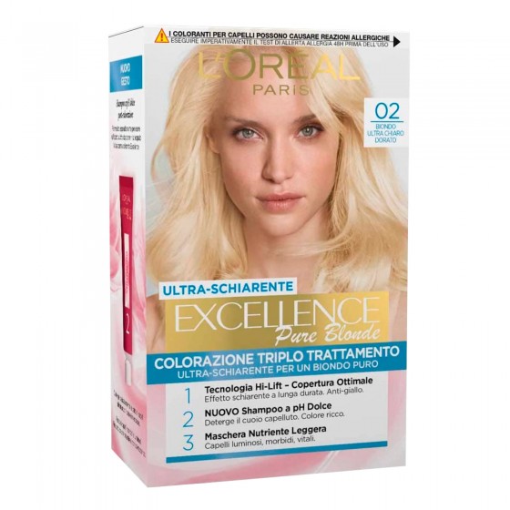 L'Oréal Paris Excellence Colorazione Permanente 02 Biondo Ultra L'Oréal Paris Excellence Colorazione Permanente 02 Biondo Ultra