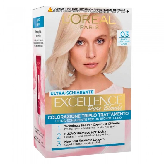 L'Oréal Paris Excellence Colorazione Permanente 03 Biondo Ultra L'Oréal Paris Excellence Colorazione Permanente 03 Biondo Ultra