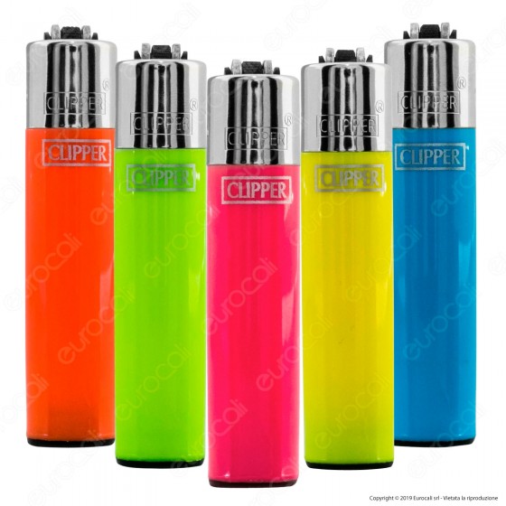 Clipper Micro Fantasia Fluo Mix Branded - Serie da 4 Accendini Clipper Micro Fantasia Fluo Mix Branded - Serie da 4 Accendini