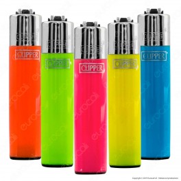 Clipper Micro Fantasia Fluo Mix Branded - Serie da 4 Accendini