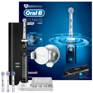 Oral-B Genius 9100S Spazzolino Elettrico Bluetooth con Custodia e 4