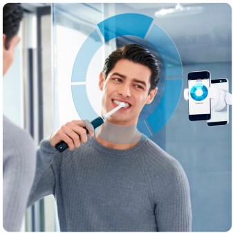 Oral-B Genius 9100S Spazzolino Elettrico Bluetooth con Custodia e 4