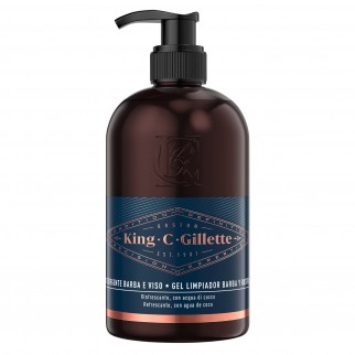 King C Gillette Set Detergente Viso e Barba e Balsamo da Barba