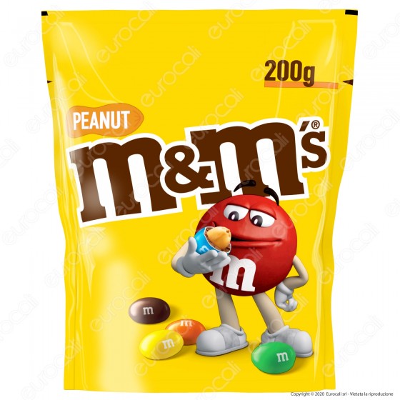 M&M's Peanut Tricolore Confetti con Arachidi Ricoperte di Cioccolato - Busta da 200g