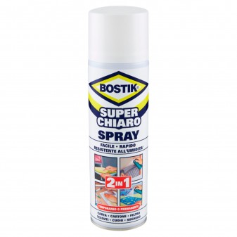 Bostik Superchiaro Adesivo a Contatto Spray - Bomboletta da 500ml