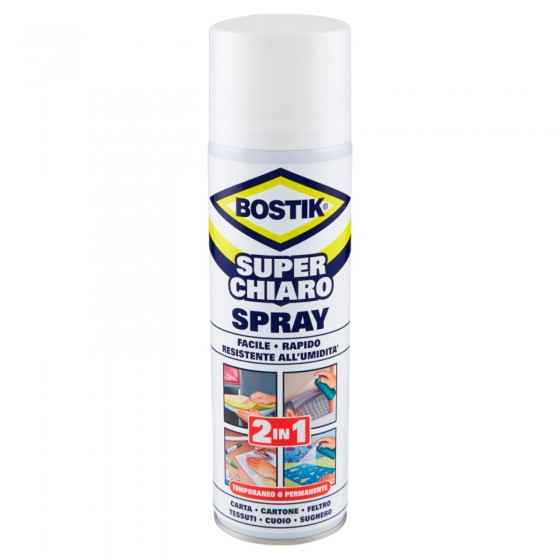 Bostik Superchiaro Adesivo a Contatto Spray - Bomboletta da 500ml Bostik Superchiaro Adesivo a Contatto Spray - Bomboletta da 500ml