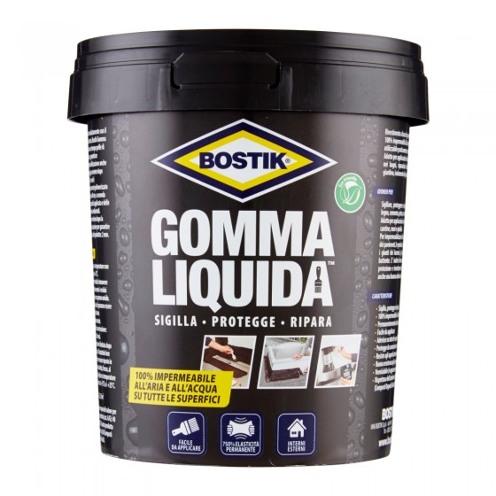 Bostik Gomma Liquida 100% Impermeabile - Barattolo da 750ml Bostik Gomma Liquida 100% Impermeabile - Barattolo da 750ml