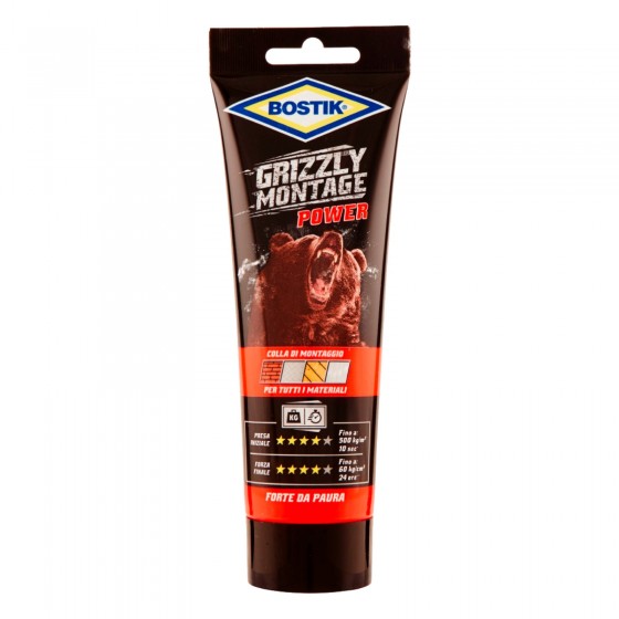 Bostik Grizzly Power Adesivo di Montaggio Universale - Tubo da 250ml Bostik Grizzly Power Adesivo di Montaggio Universale - Tubo da 250ml