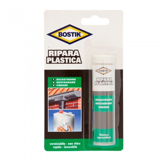 Bostik Ripara Plastica Stucco Epossidico - Blister da 56g Bostik Ripara Plastica Stucco Epossidico - Blister da 56g
