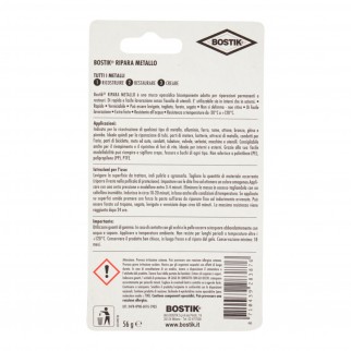 Bostik Ripara Metallo Stucco Epossidico - Blister da 56g