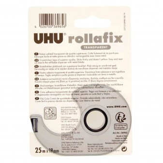 UHU Rollafix Nastro Adesivo Trasparente - 25 Metri