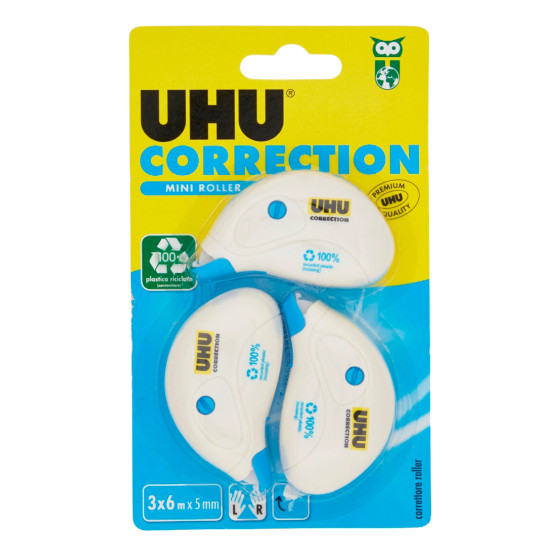 UHU Correttore Mini Roller per Carta Stampata o Scritta a Mano - 1 UHU Correttore Mini Roller per Carta Stampata o Scritta a Mano - 1