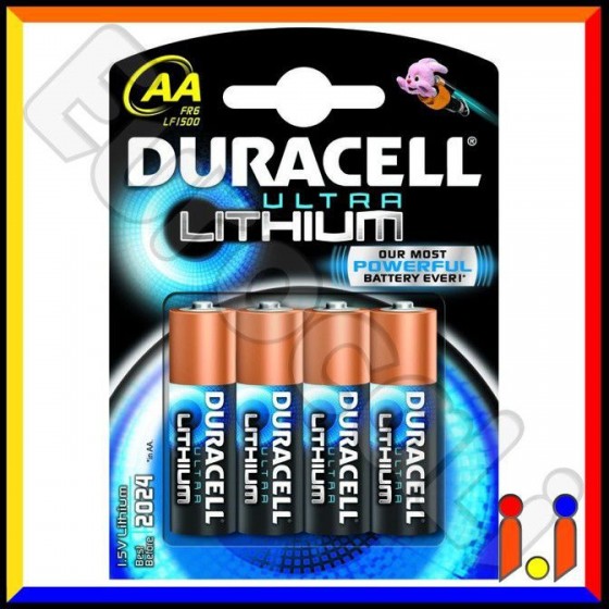Acquista Duracell Ultra Lithium Stilo Litio AA LF1500-X4 