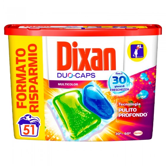 Dixan Duo Caps Multicolor Detersivo in Capsule per Lavatrice - Dixan Duo Caps Multicolor Detersivo in Capsule per Lavatrice -